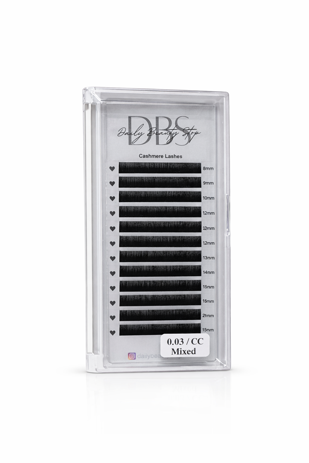 Mixed length lash tray ultra dark Cashmere lashes super soft